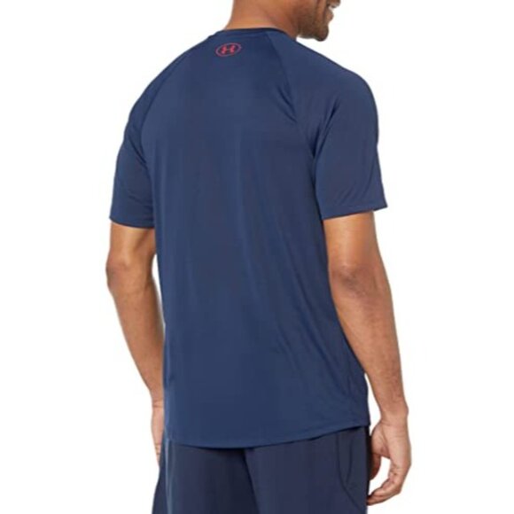 Under Armour Men’s Freedom Tech Navy Short Sleeve T-Shirt M New - Picture 3 of 8